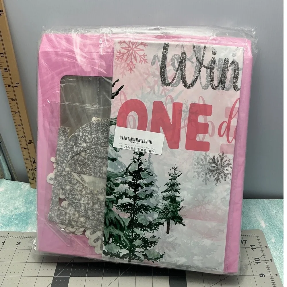 Winter Onederland 1st Birthday Decorations‎ Pink Snowflake Party Supplies Set
